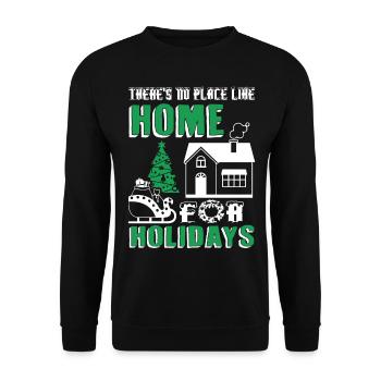 Christmas No Place Like Home For Holidays - Unisex Sweatshirt - black - Front - Alina (178cm) & Michal (187cm)