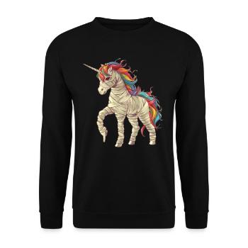 Unicorn Mummy Zombie Women Girls Kids - Unisex Sweatshirt - black - Front - Alina (178cm) & Michal (187cm)