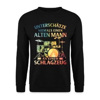 Tambours Baguettes Tambours Batteur Musique Groupe Rock - Sweat-shirt Unisexe - noir - Devant - Alina (178cm) & Michal (187cm)