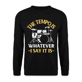 Drums Drums Drumstick Drummer Music Band Rock - Unisex Sweatshirt - black - Front - Alina (178cm) & Michal (187cm)