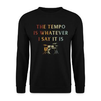 Drums Drums Drumstick Drummer Music Band Rock - Unisex Sweatshirt - black - Front - Alina (178cm) & Michal (187cm)
