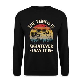 Tambours Tambours Baguette Batteur Musique Groupe Rock - Sweat-shirt Unisexe - noir - Devant - Alina (178cm) & Michal (187cm)