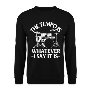 Drums Drums Drumstick Drummer Music Band Rock - Unisex Sweatshirt - black - Front - Alina (178cm) & Michal (187cm)