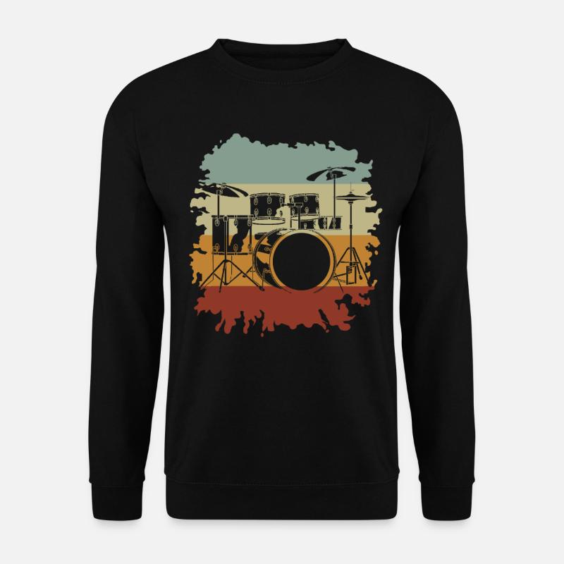 Schlagzeug Drums Drumstick Drummer Musik Band Rock - Unisex Pullover - Schwarz