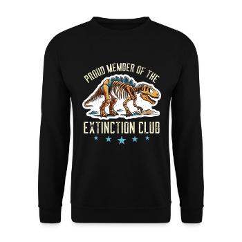 Paleontology Proud Member Of The Fossil Collector - Unisex Pullover - Schwarz - Vorne - Alina (178cm) & Michal (187cm)