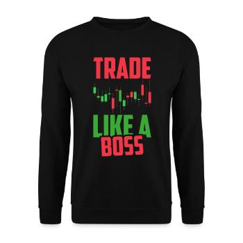 Day Trading Day Trader Bourse Bourse - Sweat-shirt Unisexe - noir - Devant - Alina (178cm) & Michal (187cm)