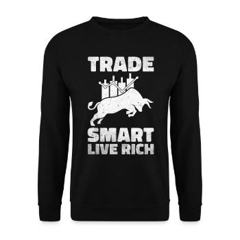 Day Trading Day Trader Bourse Bourse - Sweat-shirt Unisexe - noir - Devant - Alina (178cm) & Michal (187cm)