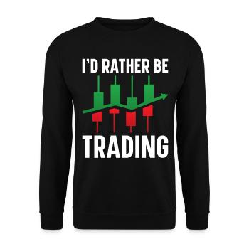 Day Trading Day Trader Bourse Bourse - Sweat-shirt Unisexe - noir - Devant - Alina (178cm) & Michal (187cm)