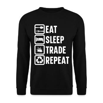 Day Trading Day Trader Bourse Bourse - Sweat-shirt Unisexe - noir - Devant - Alina (178cm) & Michal (187cm)