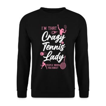 drôle de raquette de joueur de tennis je suis - Sweat-shirt Unisexe - noir - Devant - Alina (178cm) & Michal (187cm)