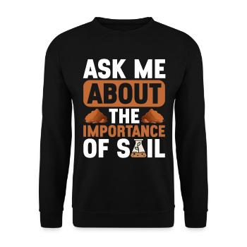 Bodenwissenschaftler Science du sol - Sweat-shirt Unisexe - noir - Devant - Alina (178cm) & Michal (187cm)