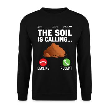 Bodenwissenschaftler Soil Science - Unisex Sweatshirt - black - Front - Alina (178cm) & Michal (187cm)