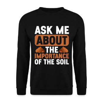 Bodenwissenschaftler Science du sol - Sweat-shirt Unisexe - noir - Devant - Alina (178cm) & Michal (187cm)