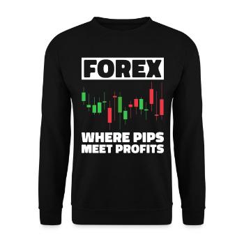 Trading Forex Trader Marché financier - Sweat-shirt Unisexe - noir - Devant - Alina (178cm) & Michal (187cm)