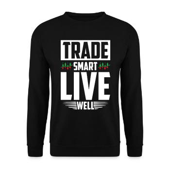 Trading Forex Trader Marché financier - Sweat-shirt Unisexe - noir - Devant - Alina (178cm) & Michal (187cm)