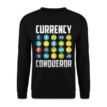 Trading Forex Trader Marché financier - Sweat-shirt Unisexe - noir - Devant - Alina (178cm) & Michal (187cm)