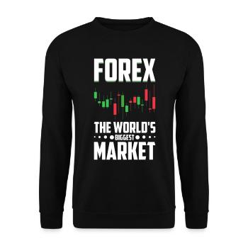 Trading Forex Trader Marché financier - Sweat-shirt Unisexe - noir - Devant - Alina (178cm) & Michal (187cm)
