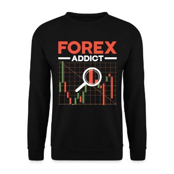 Trading Forex Trader Marché financier - Sweat-shirt Unisexe - noir - Devant - Alina (178cm) & Michal (187cm)