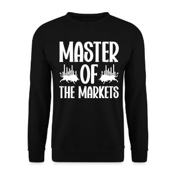 Trading Forex Trader Marché financier - Sweat-shirt Unisexe - noir - Devant - Alina (178cm) & Michal (187cm)