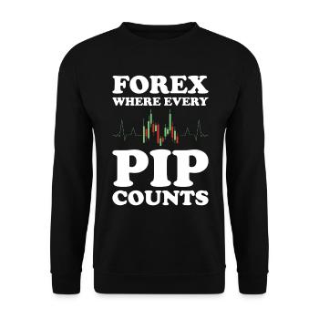 Trading Forex Trader Marché financier - Sweat-shirt Unisexe - noir - Devant - Alina (178cm) & Michal (187cm)