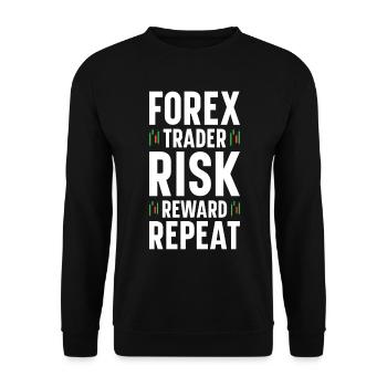 Trading Forex Trader Marché financier - Sweat-shirt Unisexe - noir - Devant - Alina (178cm) & Michal (187cm)