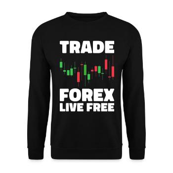 Trading Forex Trader Marché financier - Sweat-shirt Unisexe - noir - Devant - Alina (178cm) & Michal (187cm)