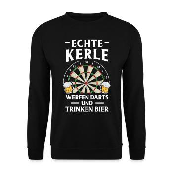 Cadeau de fléchettes Jeu de fléchettes Bullseye - Sweat-shirt Unisexe - noir - Devant - Alina (178cm) & Michal (187cm)
