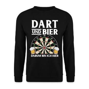 Cadeau de fléchettes Jeu de fléchettes Bullseye - Sweat-shirt Unisexe - noir - Devant - Alina (178cm) & Michal (187cm)