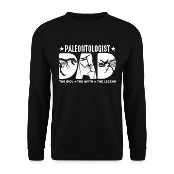 Paleontologist Dad The Idol The Myth Archaeologist - Unisex Pullover - Schwarz - Vorne - Alina (178cm) & Michal (187cm)