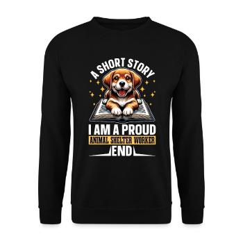Animal Shelter A Short Story I Am A Veterinarian - Unisex Pullover - Schwarz - Vorne - Alina (178cm) & Michal (187cm)