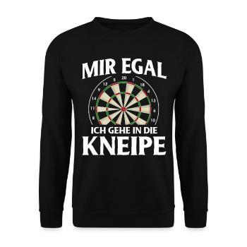 Dart Gift Dartboard Darts Player Bullseye - Unisex Sweatshirt - black - Front - Alina (178cm) & Michal (187cm)