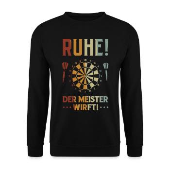 Cadeau de fléchettes Jeu de fléchettes Bullseye - Sweat-shirt Unisexe - noir - Devant - Alina (178cm) & Michal (187cm)