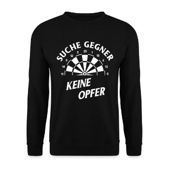 Dart Gift Dartboard Darts Player Bullseye - Unisex Sweatshirt - black - Front - Alina (178cm) & Michal (187cm)