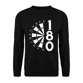 Dart Geschenk Dartboard Dartspieler Bullseye - Unisex Pullover - Schwarz - Vorne - Alina (178cm) & Michal (187cm)