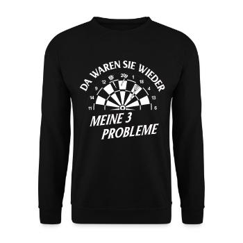 Cadeau de fléchettes Jeu de fléchettes Bullseye - Sweat-shirt Unisexe - noir - Devant - Alina (178cm) & Michal (187cm)