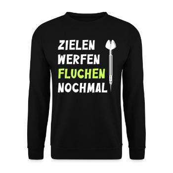 Cadeau de fléchettes Jeu de fléchettes Bullseye - Sweat-shirt Unisexe - noir - Devant - Alina (178cm) & Michal (187cm)