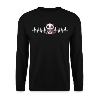 Bubble Tea Boba BubbleTea Kawaii Japan Tea Kpop - Unisex Pullover - Schwarz - Vorne - Alina (178cm) & Michal (187cm)