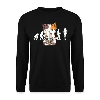 Bubble Tea Boba BubbleTea Kawaii Japan Tea Kpop - Unisex Sweatshirt - black - Front - Alina (178cm) & Michal (187cm)