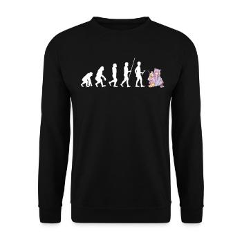 Bubble Tea Boba BubbleTea Kawaii Japan Tea Kpop - Unisex Pullover - Schwarz - Vorne - Alina (178cm) & Michal (187cm)