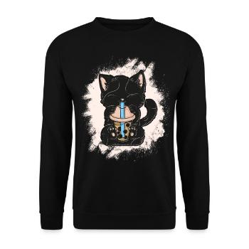 Bubble Tea Boba BubbleTea Kawaii Japan Tea Kpop - Unisex Sweatshirt - black - Front - Alina (178cm) & Michal (187cm)