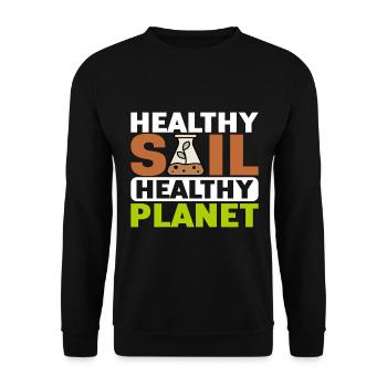Bodenwissenschaftler Soil Science - Unisex Pullover - Schwarz - Vorne - Alina (178cm) & Michal (187cm)