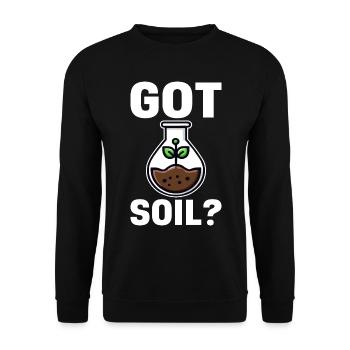 Bodenwissenschaftler Soil Science - Unisex Sweatshirt - black - Front - Alina (178cm) & Michal (187cm)