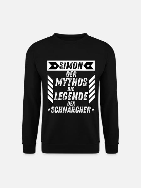 Simon Der Mythos Legende der Schnarcher - Unisex Pullover - Schwarz