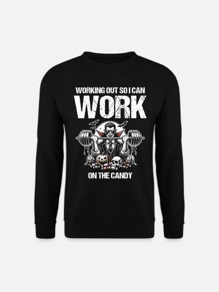 Ich trainiere für Süßigkeiten, Leckereien Fitness - Unisex Pullover - Schwarz