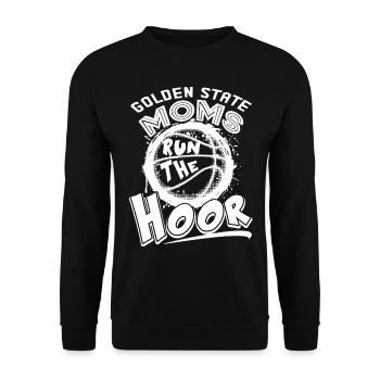 Baseball Golden State Moms Run The Hoor - Unisex Sweatshirt - black - Front - Alina (178cm) & Michal (187cm)