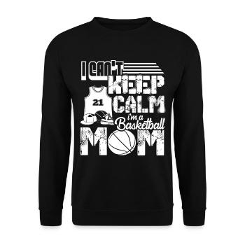 Basketball I Am A Basketball Mom - Unisex Sweatshirt - black - Front - Alina (178cm) & Michal (187cm)