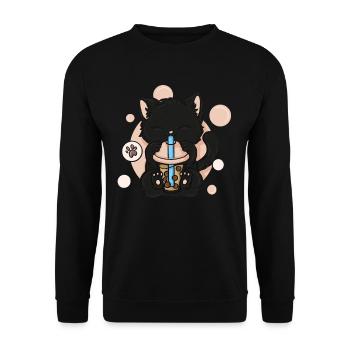 Bubble Tea Boba BubbleTea Kawaii Japan Tea Kpop - Unisex Sweatshirt - black - Front - Alina (178cm) & Michal (187cm)