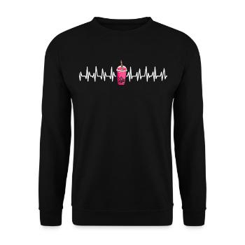 Bubble Tea Boba BubbleTea Kawaii Japan Tea Kpop - Unisex Sweatshirt - black - Front - Alina (178cm) & Michal (187cm)