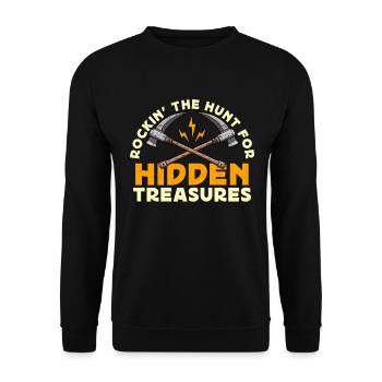 Rockhounding Rockin' The Hunt For Hidden Geologist - Unisex Pullover - Schwarz - Vorne - Alina (178cm) & Michal (187cm)