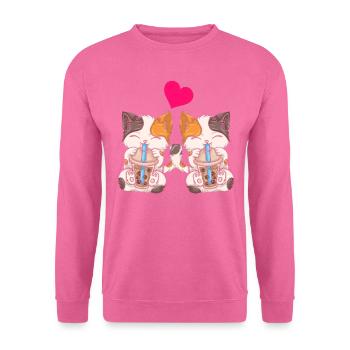 Thé à bulles Boba BubbleTea Kawaii Japan Tea Kpop - Sweat-shirt Unisexe - rose - Devant